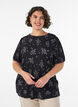 Blouse met korte mouwen, Zwart, Model image number 0