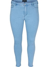 Gecropte Amy jeans met ritssluiting details, Blauw