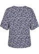  Blouse met V-hals en bloemenprint, White Blue Flower, Packshot image number 1