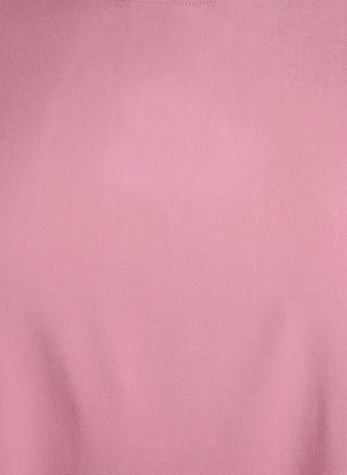 Geweven blouse met korte mouwen en ronde hals, Roze, Packshot image number 2