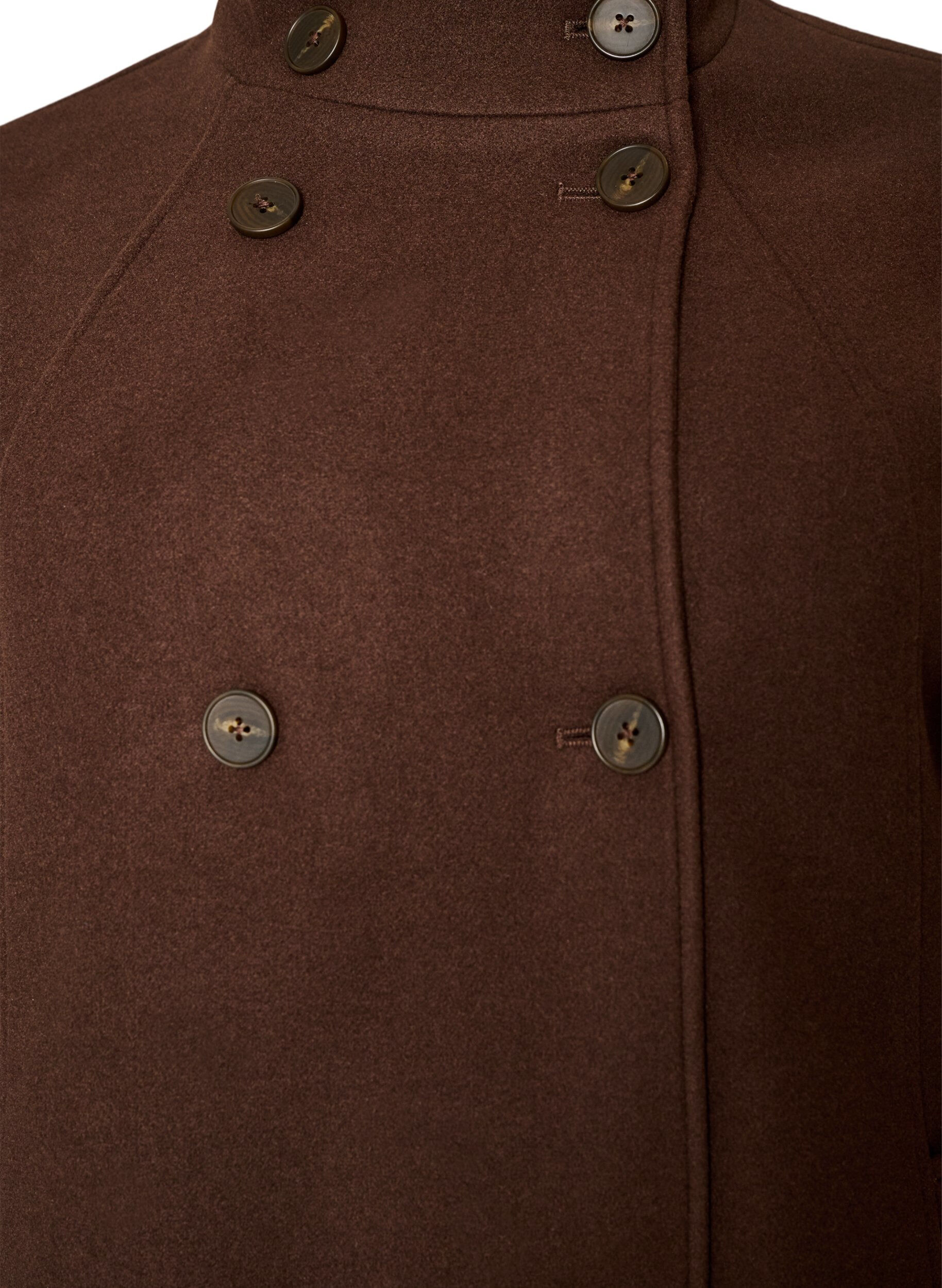 ZizziKorte jas met A-lijn vorm, Bruin, Packshot image number 2