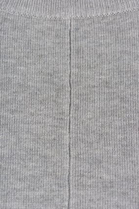 Losse gebreide blouse met geribbelde randen, Light Grey Melange, Packshot image number 2