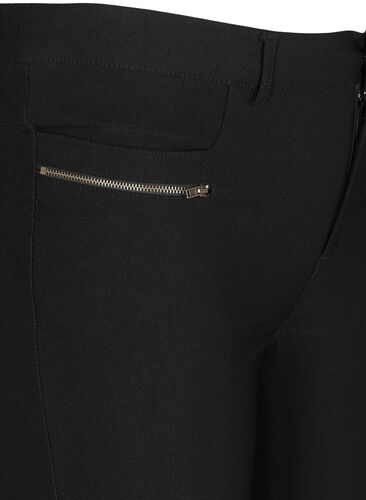 Nauwsluitende capri broek in viscosemix, Black, Packshot image number 2