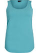 Solide kleur basis top in katoen, Blauw, Packshot image number 0