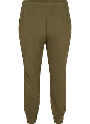 Gedessineerde broek met trekkoord en zakken, Ivy Green, Packshot image number 1