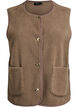 Teddy gilet met knopen en zakken, Bruin, Packshot image number 0