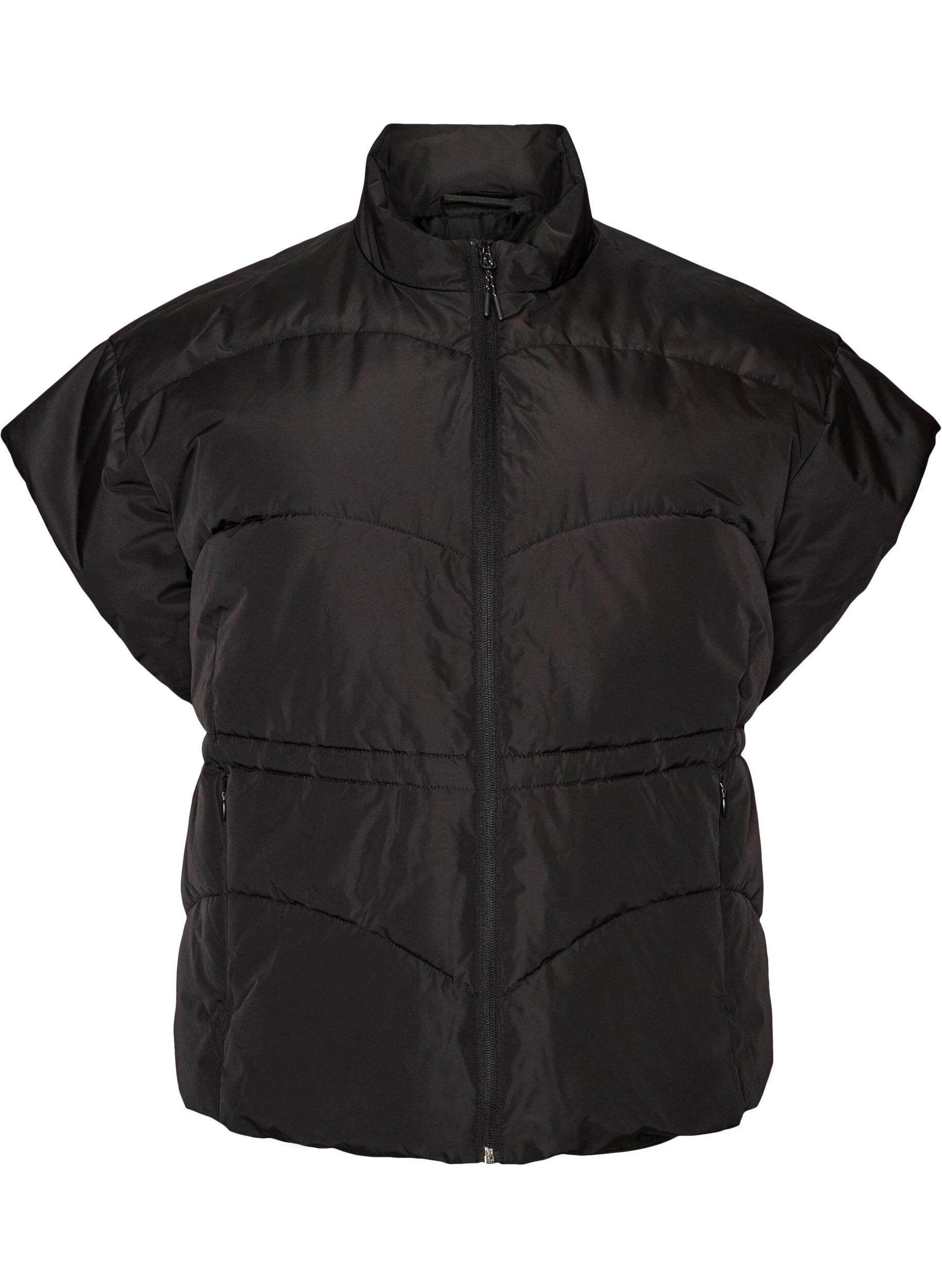 ZizziPuffer gilet met verstelbare taille, Zwart, Packshot image number 0