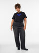 Katoenen T-shirt met tekstprint, Zwart, Model image number 1