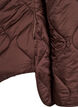 Doorgestikte jas met drukknopen en ronde hals, Bruin, Packshot image number 3