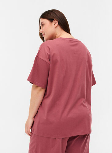 Katoenen t-shirt met korte mouwen, Deco Rose, Model image number 1