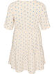 Gebloemde katoenen jurk met een elastische taille, Beige, Packshot image number 1