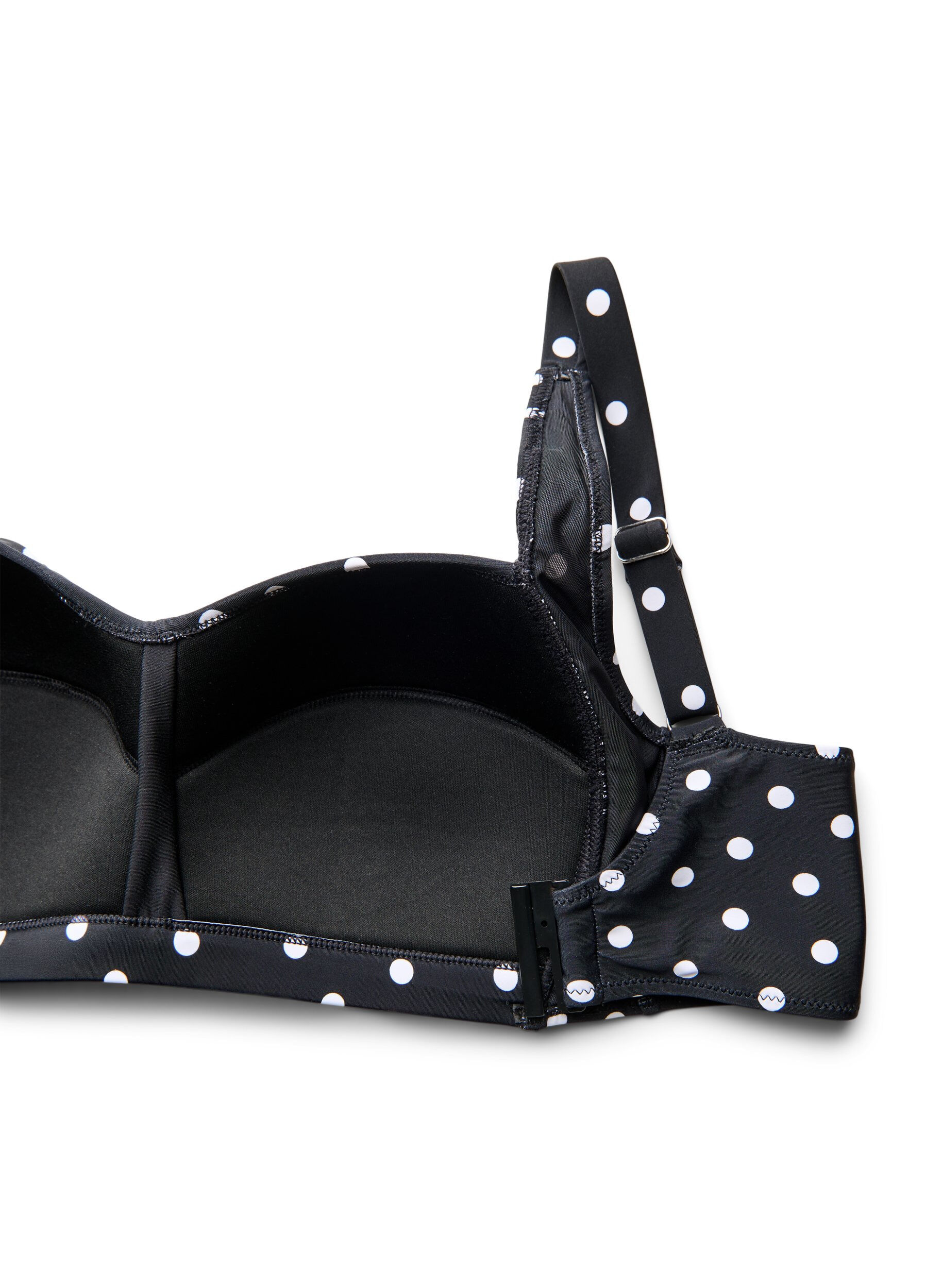 ZizziGewatteerde bikinitop met print, Zwart, Packshot image number 3