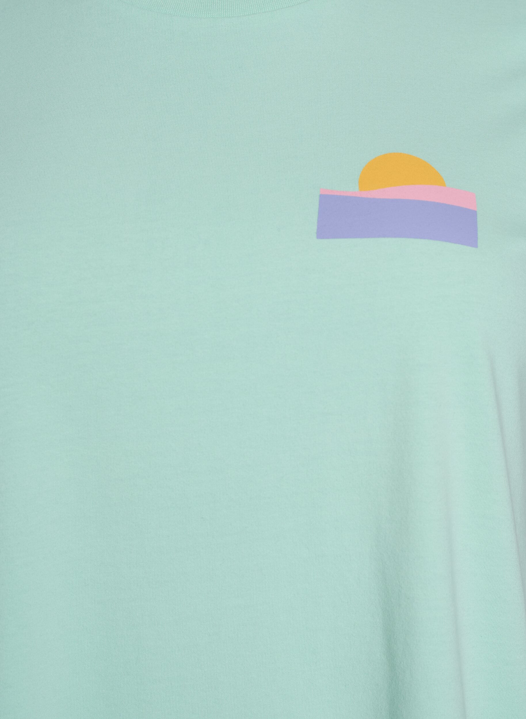 Zizzi T-shirt van biologisch katoen met print op de rug, Groen, Packshot image number 2