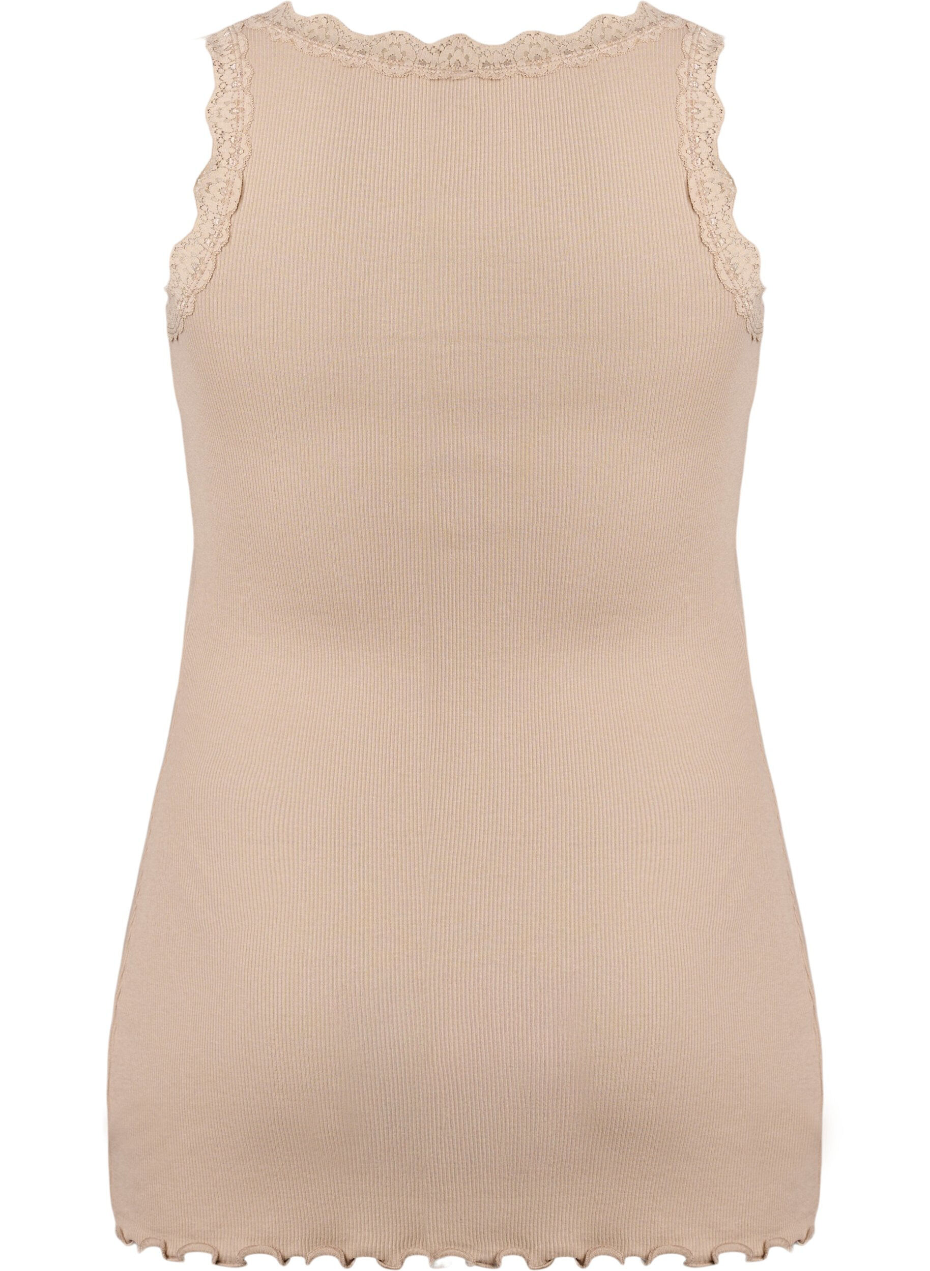 Zizzi Top met kant, Beige, Packshot image number 1