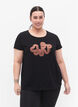 Sport-T-shirt met print, Black w. Graphics, Model image number 0