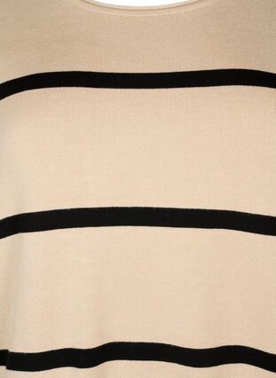 Gebreide viscose blouse met strepen, Feather Gray Comb, Packshot image number 2