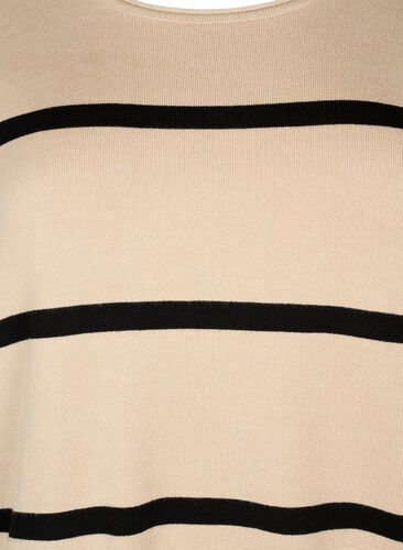 Gebreide viscose blouse met strepen, Feather Gray Comb, Packshot image number 2