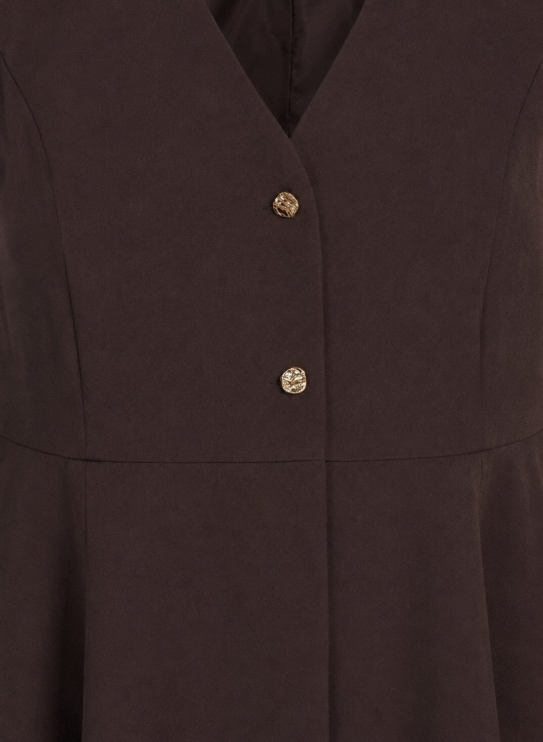 ZizziGilet met krijtstreep en peplum, Bruin, Packshot image number 2