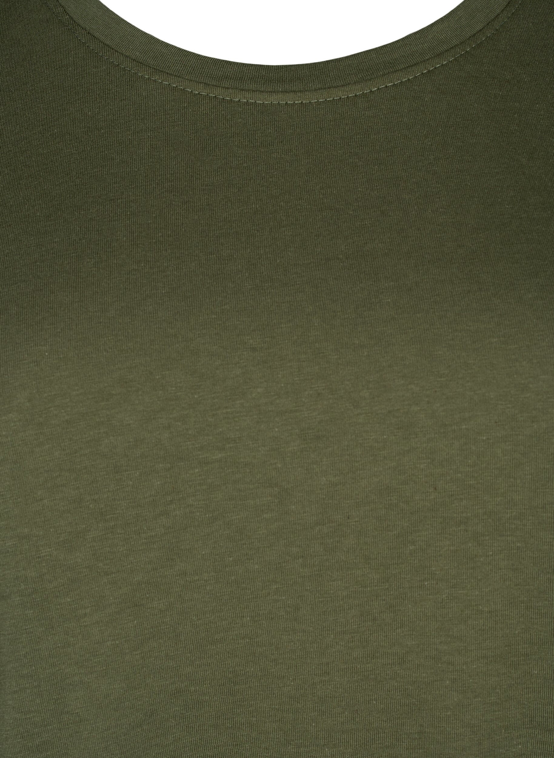 Zizzi FLASH - T-shirt met ronde hals, Olivie Night, Packshot image number 2