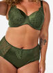 Hipster string met kant en microvezel, Groen, Model image number 2