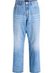 Straight-fit jeans met hoge taille, Blauw, Packshot image number 0
