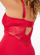 Bodystocking met kant- en satijndetail, Rood, Model image number 3