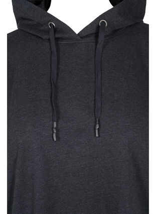 Lang sweatshirt met korte mouwen, Black, Packshot image number 2