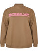 Sweatshirt met hoge hals en sportief motief op de voorkant, Bruin, Packshot image number 0