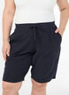 Losse katoenen short met zakken, Blauw, Model image number 3