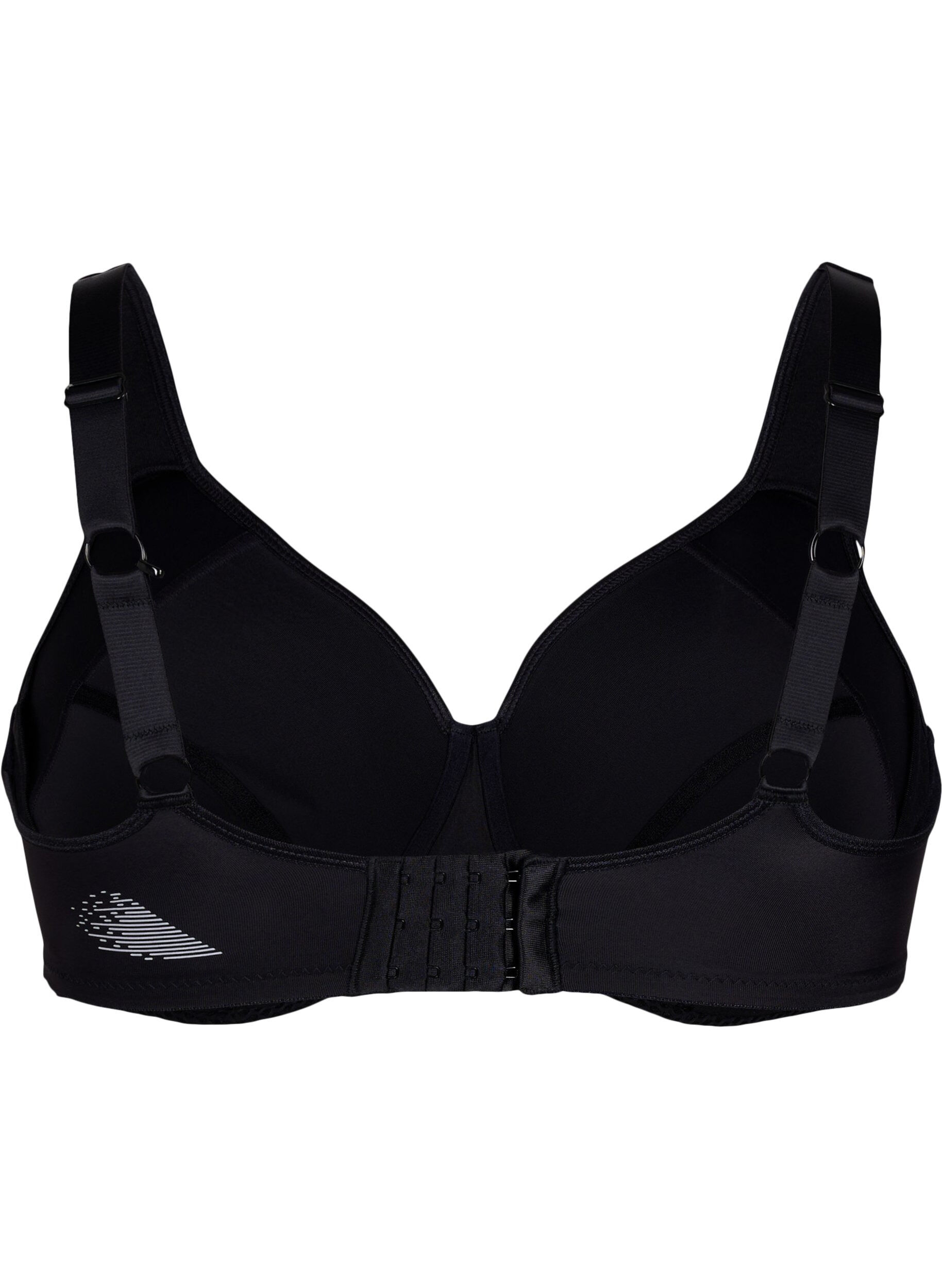Zizzi CORE, HIGH SUPPORT WIRE BRA - Sportbeha met beugel, Zwart, Packshot image number 1