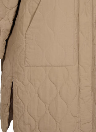 Lange gewatteerde jas met rits en zakken, Amphora, Packshot image number 3
