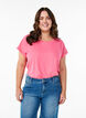 T-shirt met korte mouwen van katoenmix, Roze, Model image number 0