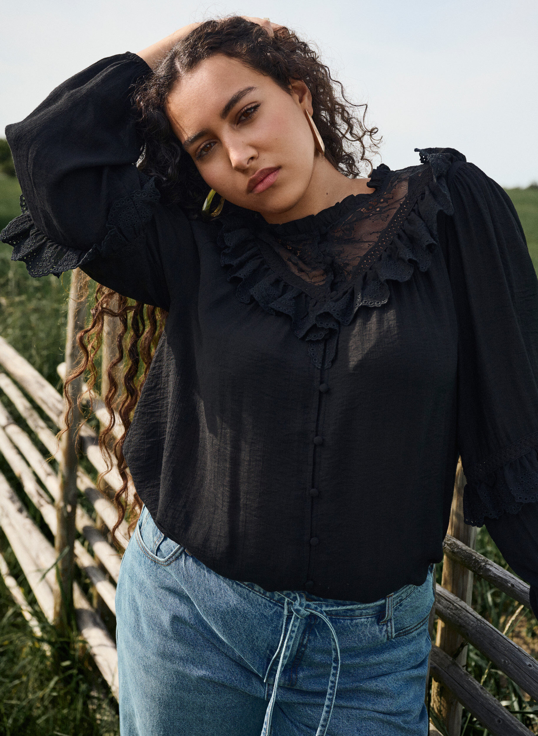 Blouses met lange mouwen