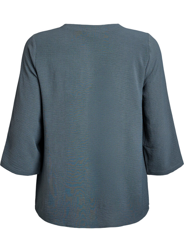 Blouse met 3/4 mouwen, Groen, Packshot image number 1