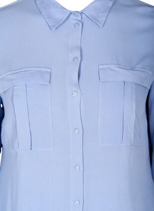 Viscose blouse met borstzakken, Blue Heron, Packshot image number 2