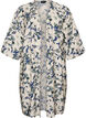 Kimono met viscose met 3/4 mouwen, Blauw, Packshot image number 0