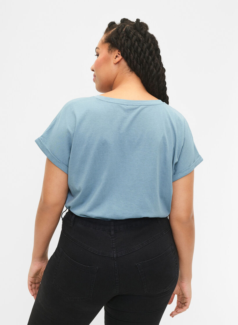 2-pack T-shirts met korte mouwen, Blauw, Model image number 2