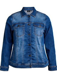 Denimjack met een klassieke snit, Blauw