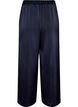 Broek in satijnlook met wijde, rechte pijpen, Blauw, Packshot image number 1