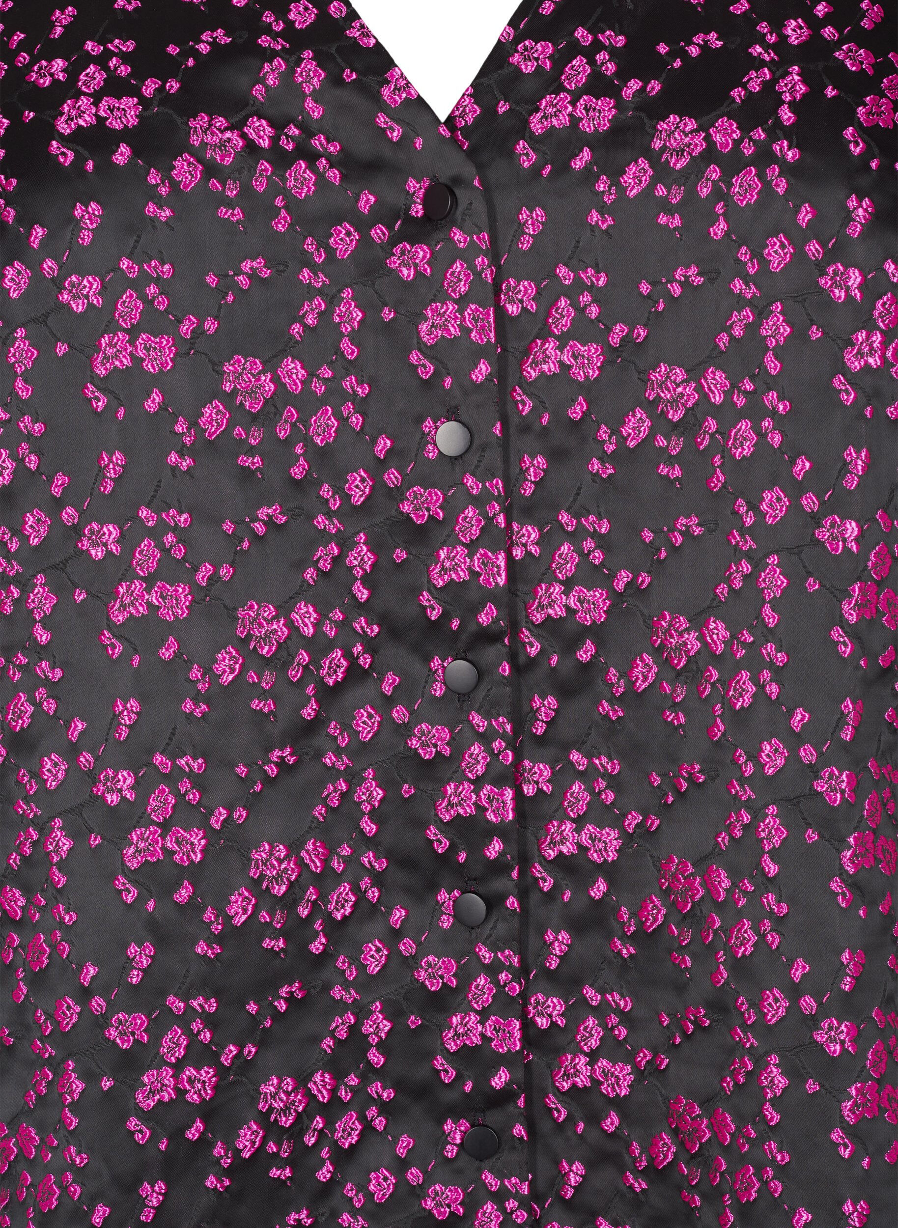 Zizzi Geborduurde blouse met korte mouwen, Zwart, Packshot image number 2