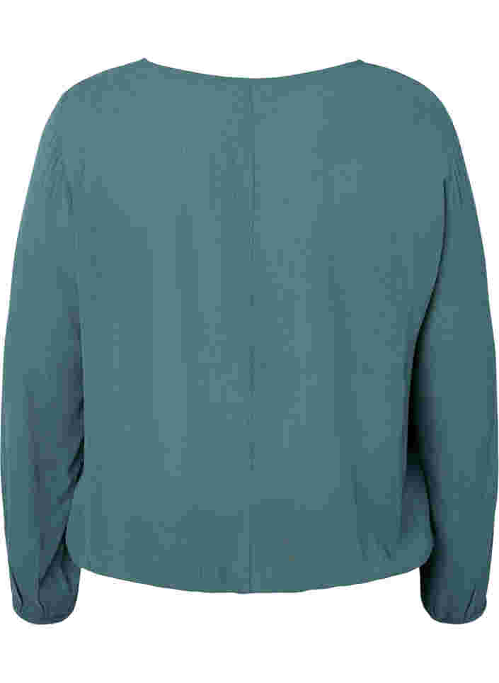 Viscose blouse met smok, Sea Pine, Packshot image number 1