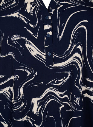 Tuniek met 3/4 mouwen en print, N. Blazer Swirl AOP, Packshot image number 2