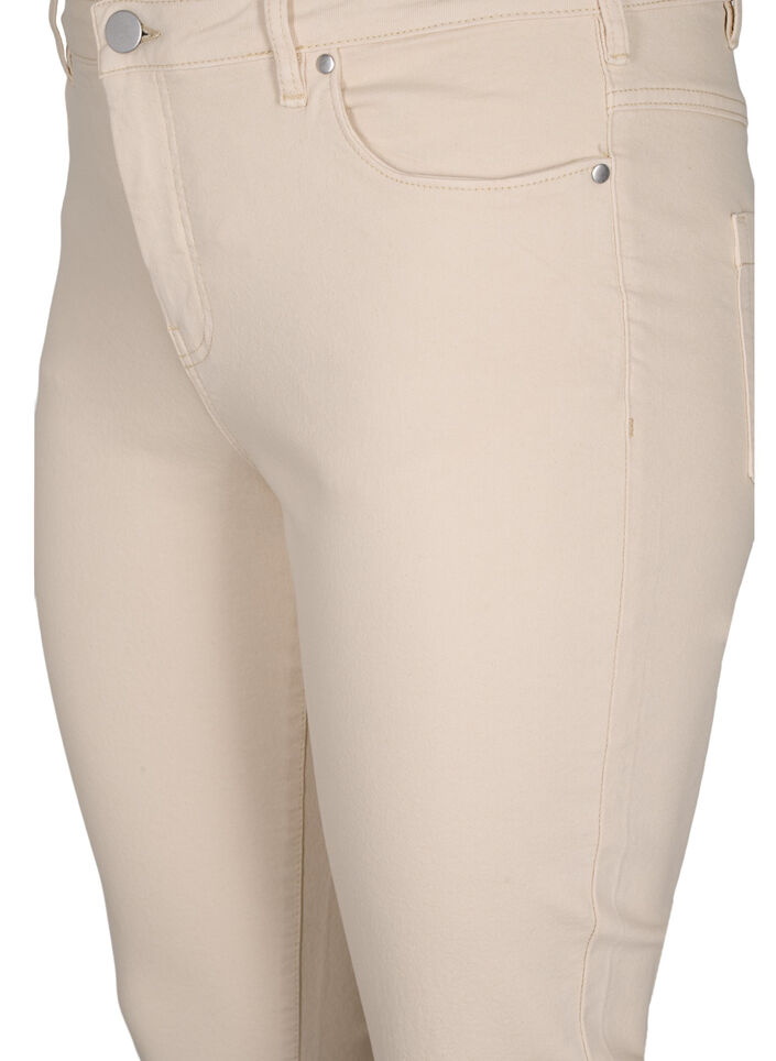 Strakke Emily capri broek, Oatmeal, Packshot image number 2