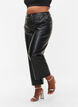 Imitatieleren broek met wijdte, Black, Model image number 2