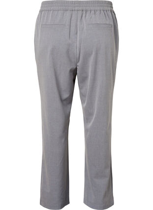 Grijs gemêleerde broek met elastiek in de taille, Medium Grey Melange, Packshot image number 1