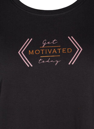Trainingsshirt met print, Black Motivated, Packshot image number 2