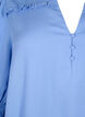 Viscose blouse met smok en ruches, Cornflower Blue, Packshot image number 2