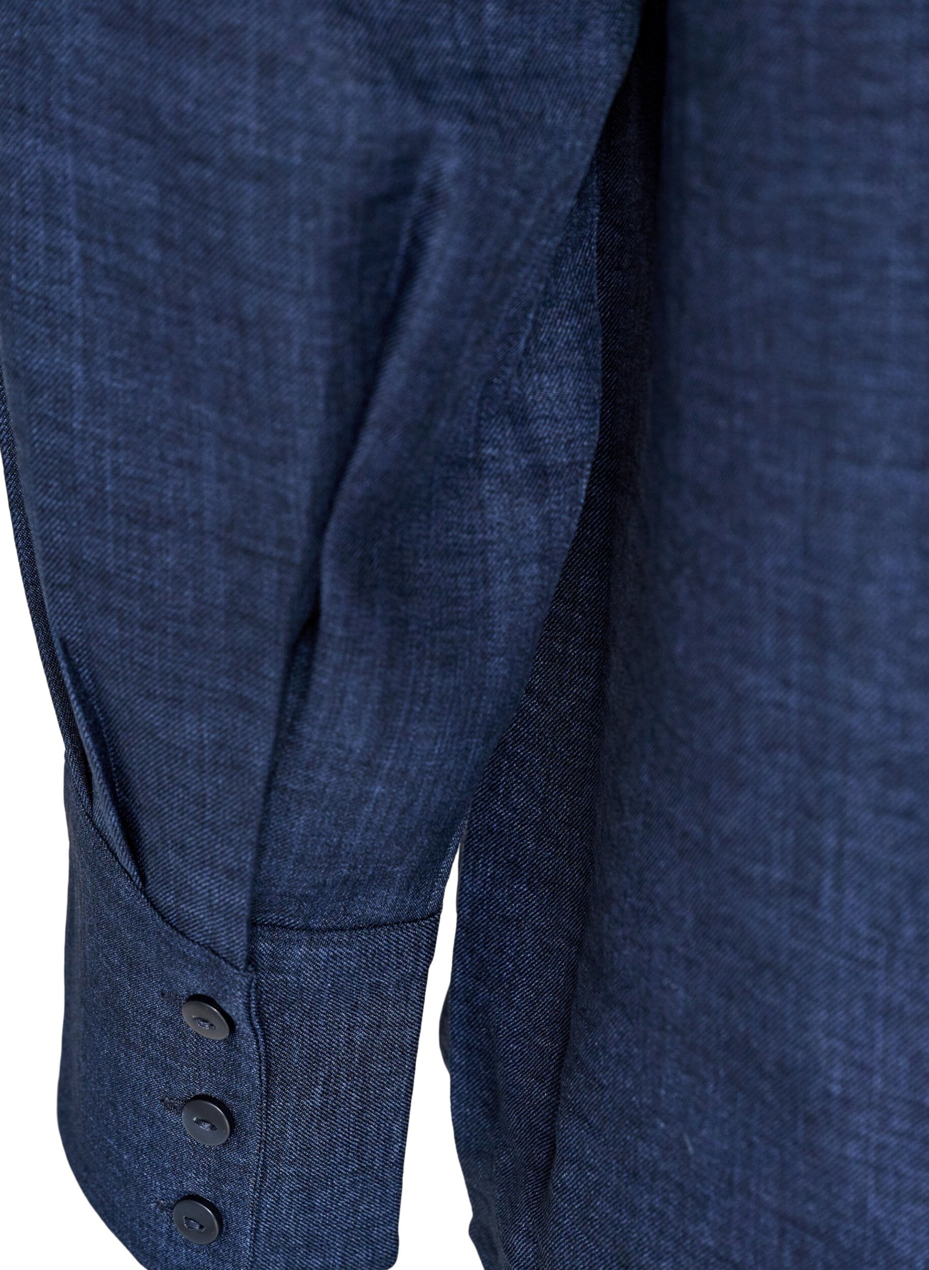 ZizziLosse shirt met V-hals, Blauw, Packshot image number 3