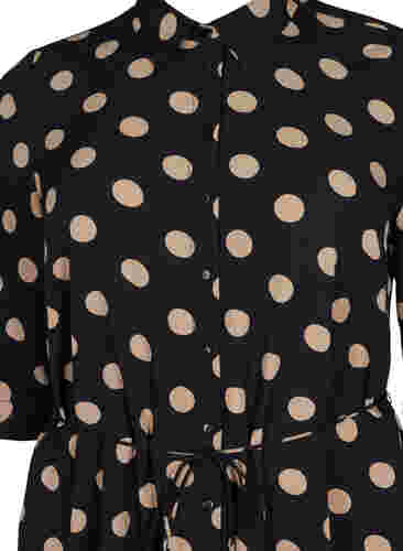 FLASH - Overhemdjurk met bloemenprint, Black Brown Dot, Packshot image number 2