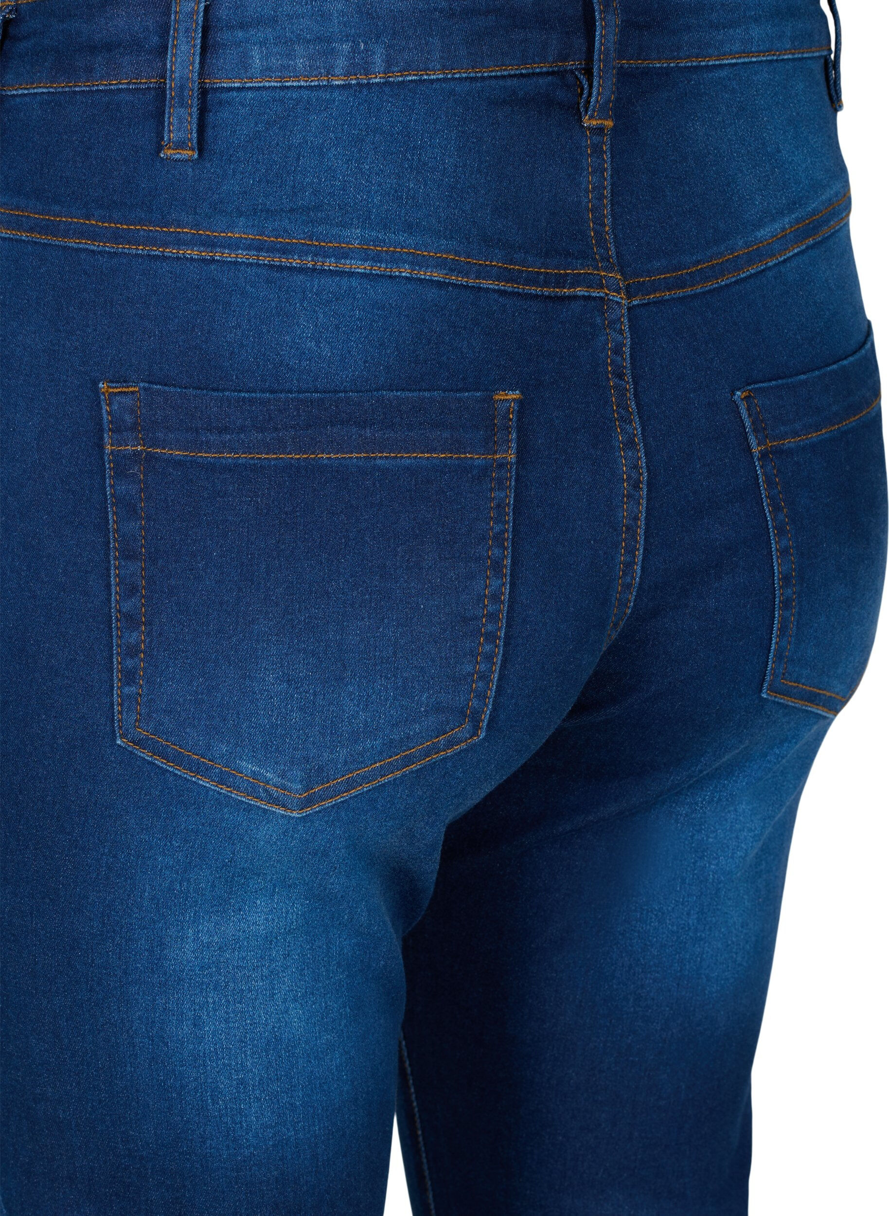 Zizzi Slim fit Emily jeans met normale taille, Blauw, Packshot image number 3